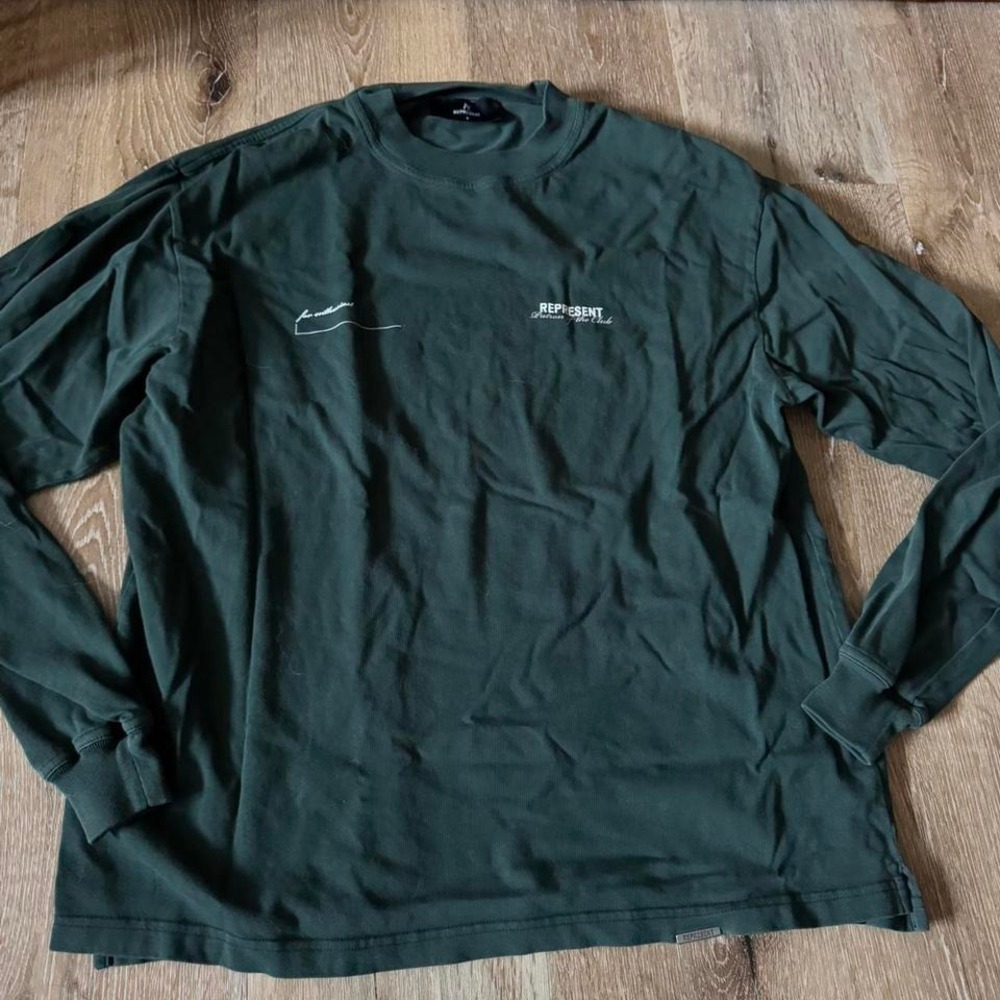 Represent Patron Of The Club Ls Tee Green‎ Sweatshirts Size S